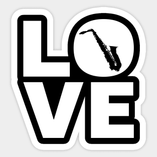 Love Saxophone Gift For Saxophonists Sticker